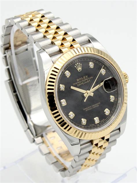 rolex 123600|Rolex black diamond dial datejust.